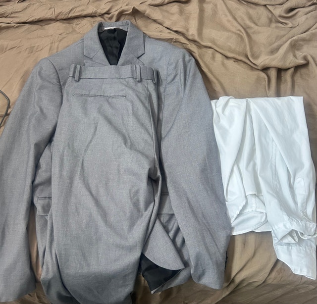 2 Piece Suit + White Dressing Shirt