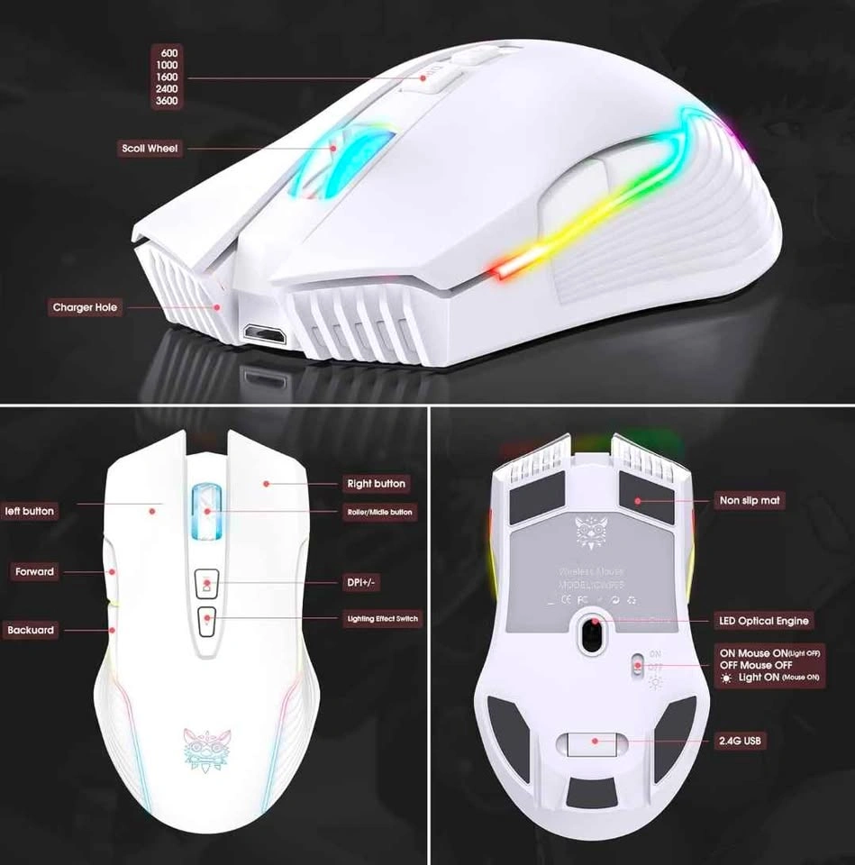 Onikuma Gaming CW905 Wireless E-Sports Gaming Mouse - photo 5