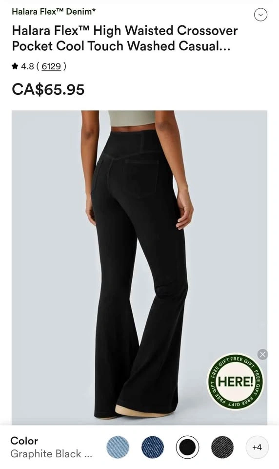 Halara Flex™ High Waisted Crossover Pocket Jeans