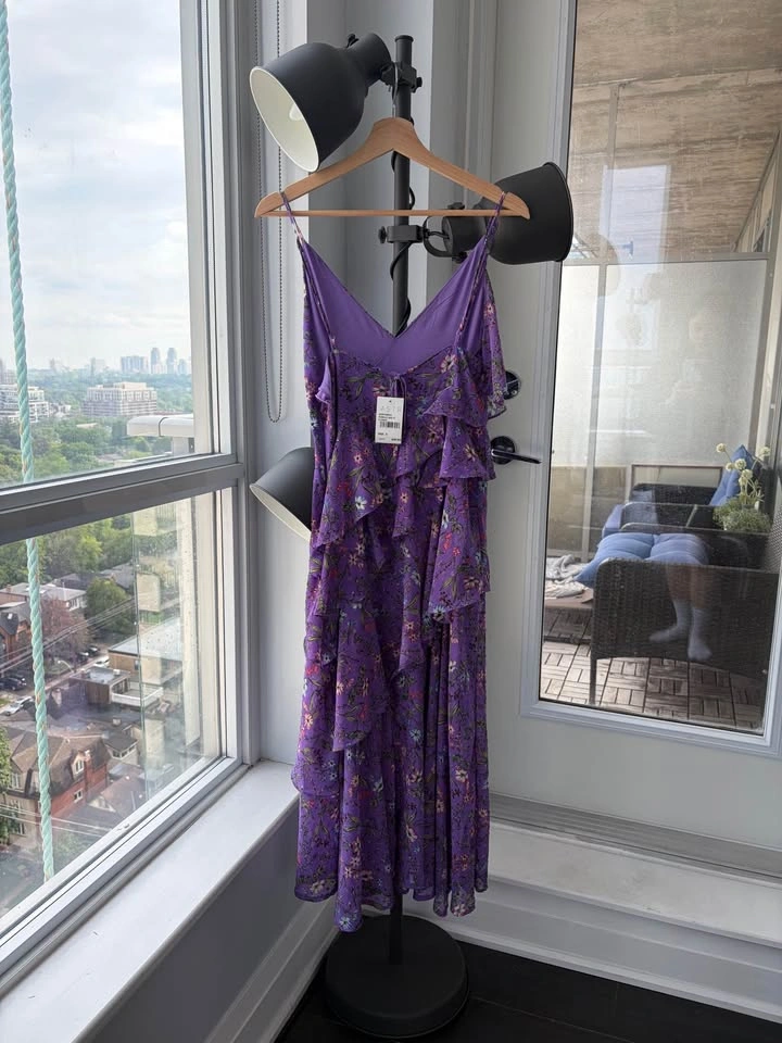 Size Small ASTR Purple Floral Dress (Brand New With Tags) - photo 2