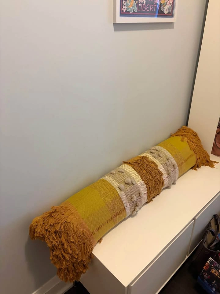 Anthropologie Long Skinny Yellow Pillow