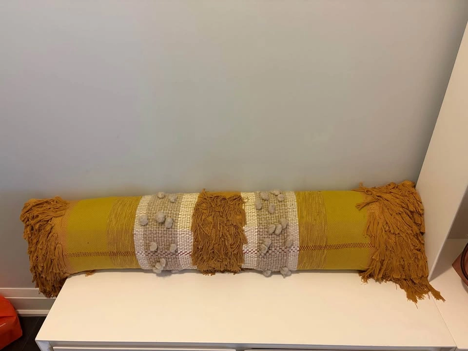Anthropologie Long Skinny Yellow Pillow - photo 2