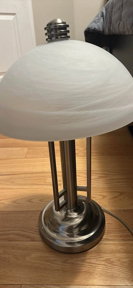 Modern Brushed Nickel Table Lamps – Pair - photo 2