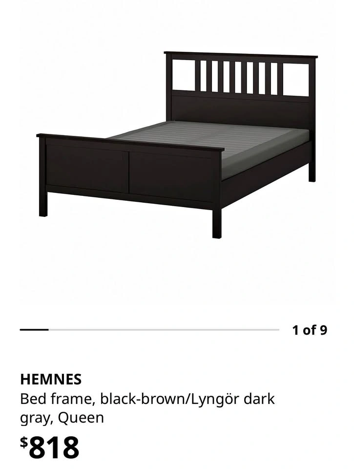 IKEA Hemnes Queen Bed Set with Mattress & Base
