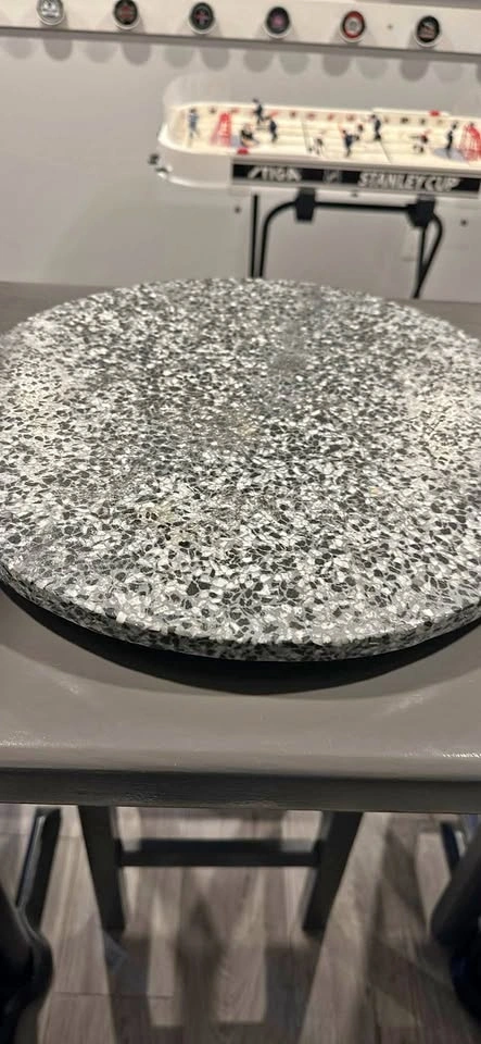 Terrazzo & Stone Lazy Susan Serving Tray
