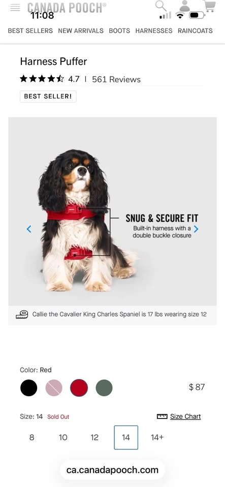 Canada Pooch Harness Puffer - photo 2
