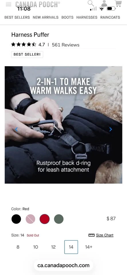 Canada Pooch Harness Puffer - photo 3