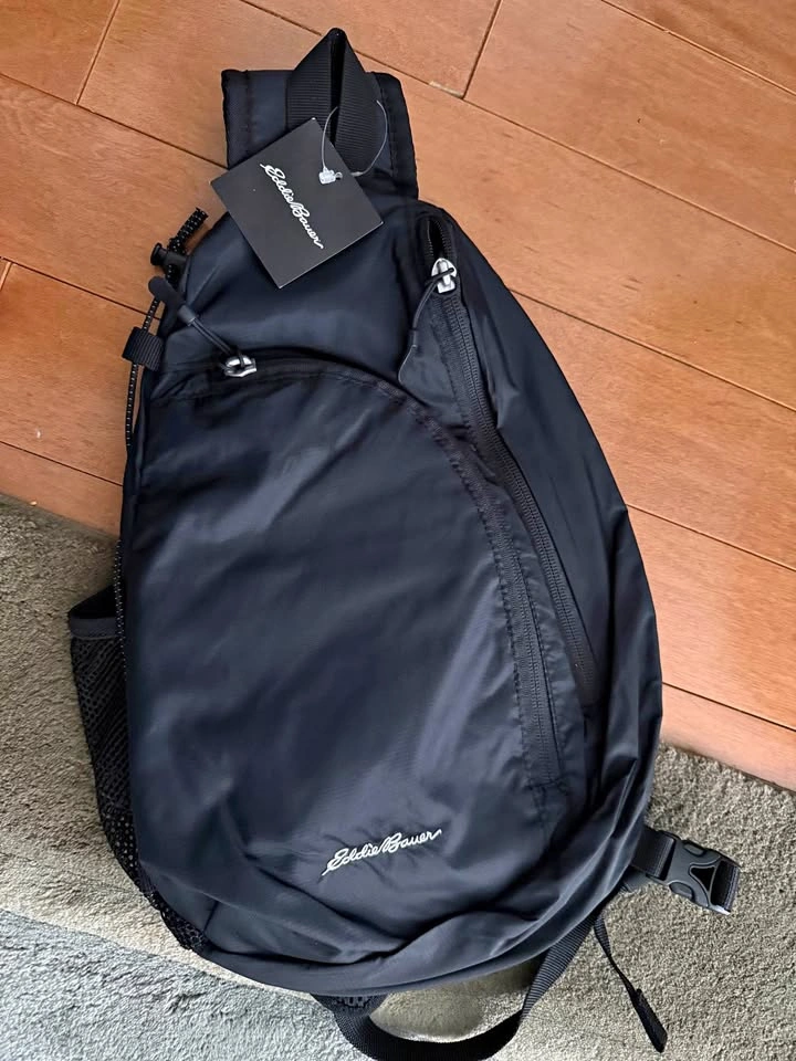 Eddie Bauer Black Sling Backpack Bag