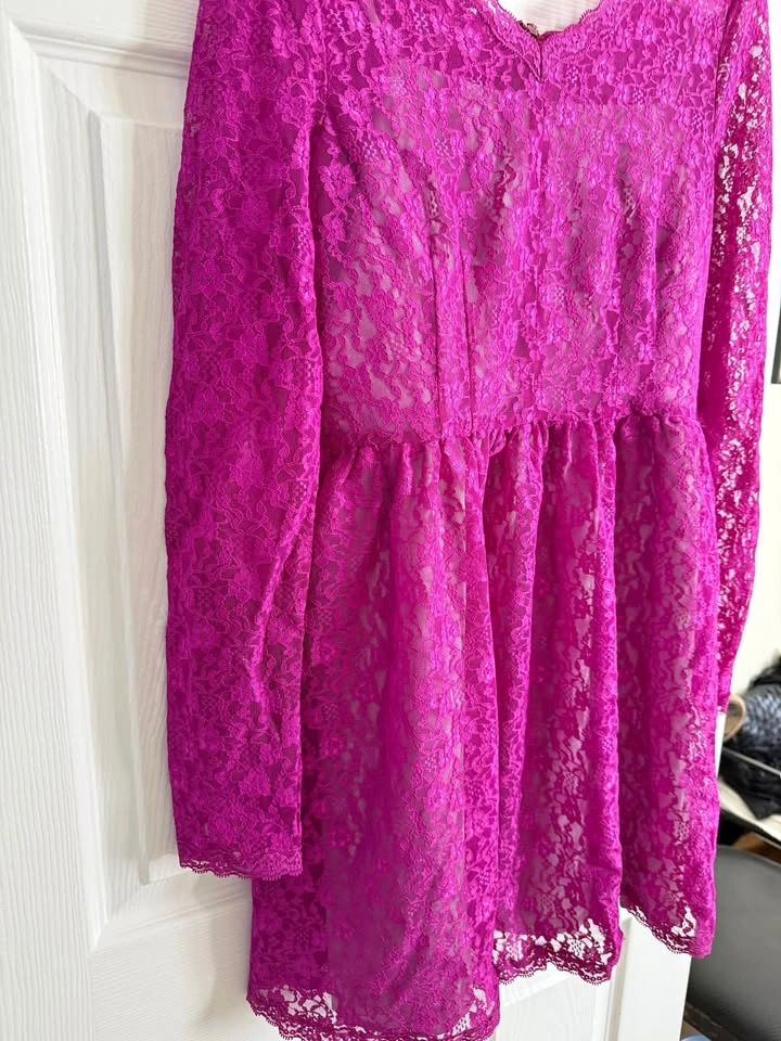 Victoria's Secret Pink Lace Dress Size 8