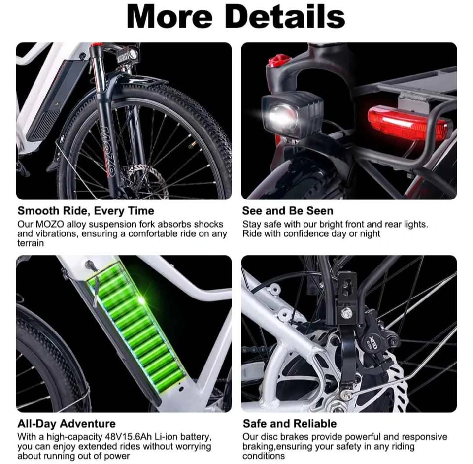 Light green fat tire e-bike with suspension - photo 2
