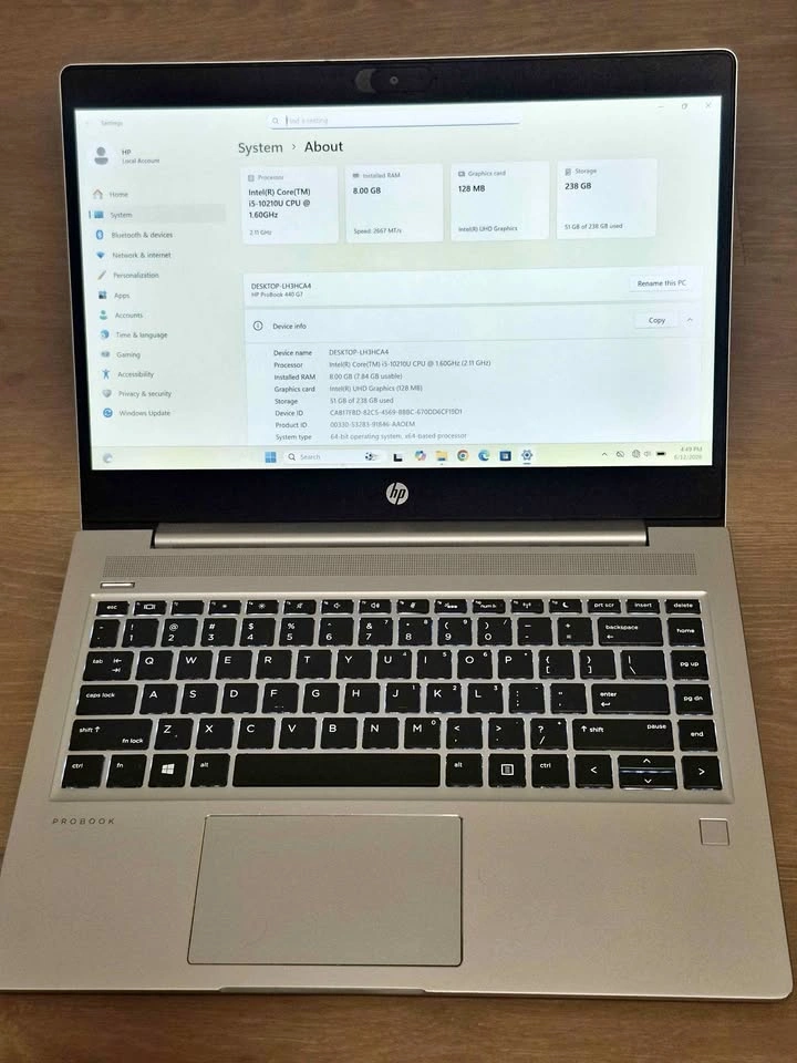 HP ProBook 440 G7 Laptop 8gb/256gb m2 ssd #1