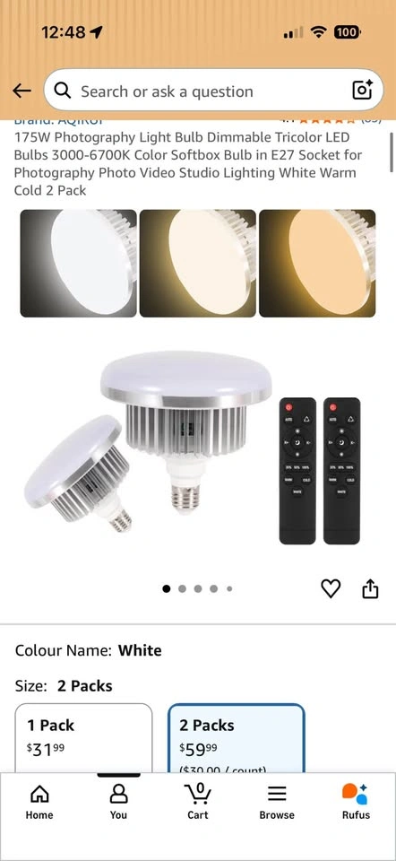 Soft box lighting - 2 sets with extra bulbs - photo 2