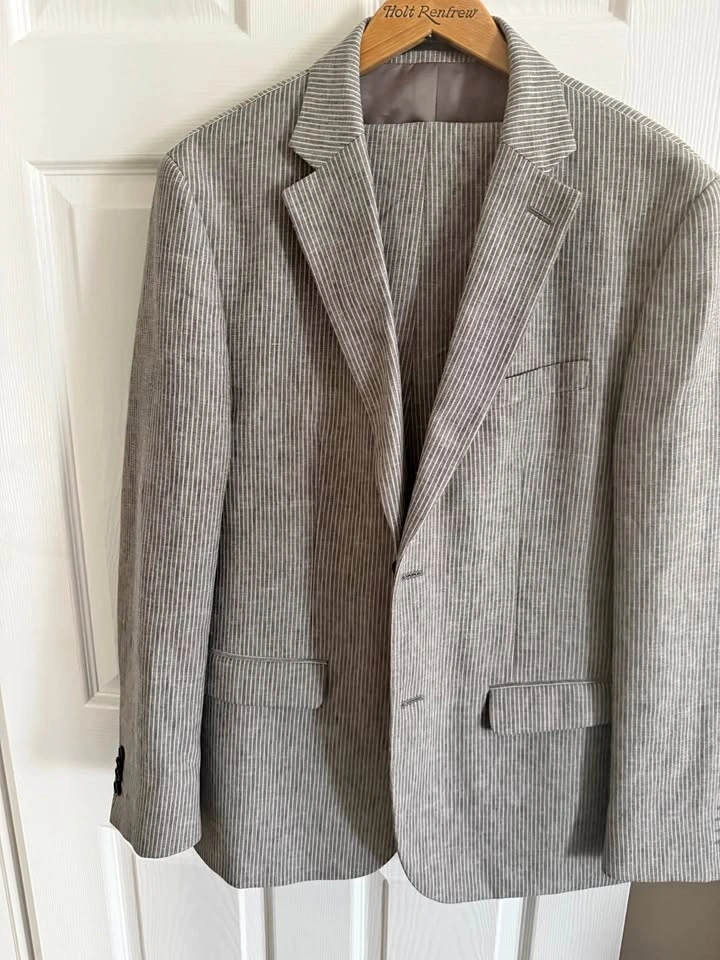 Angelico Viapiana Grey Pinstripe Italian Suit