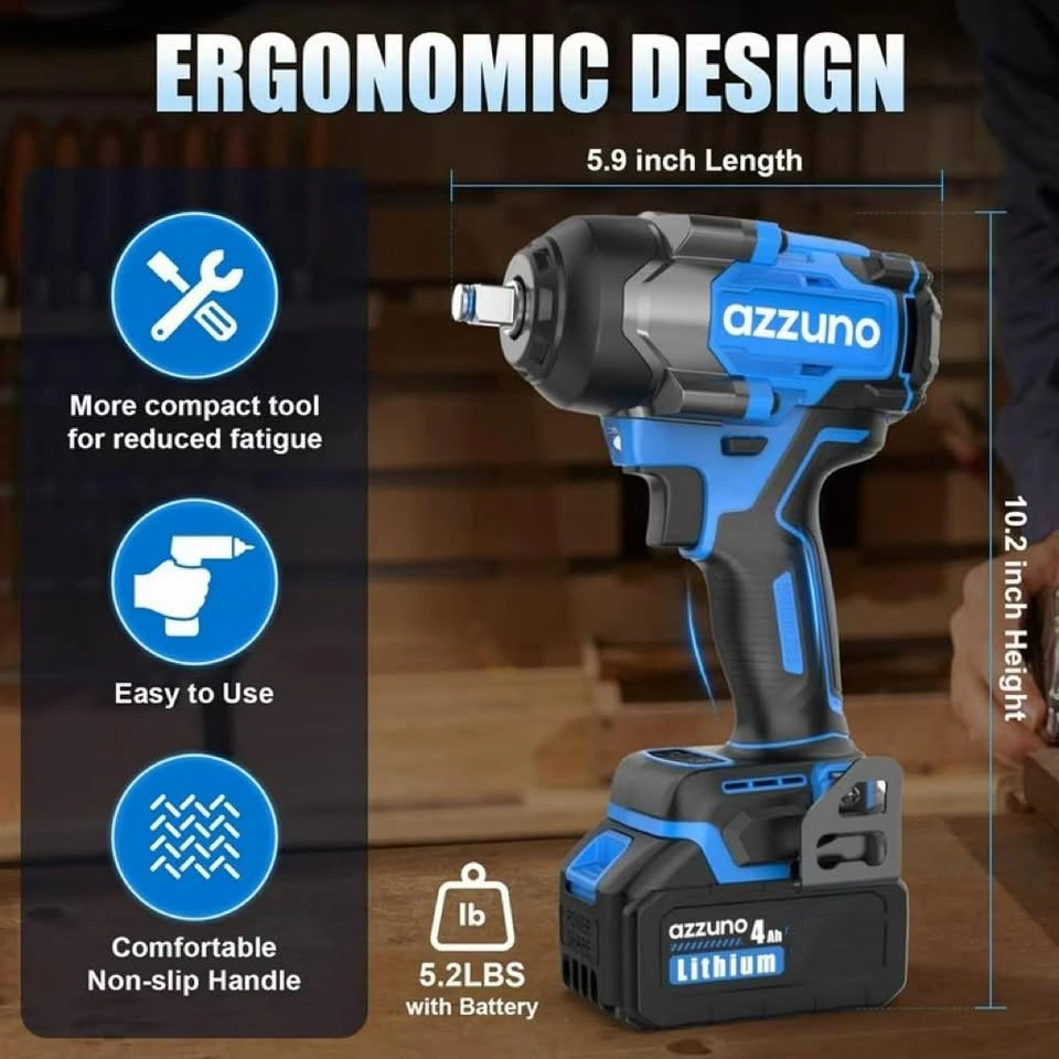 20V 450N.m Cordless Impact Wrench with 4.0Ah Battery - photo 4