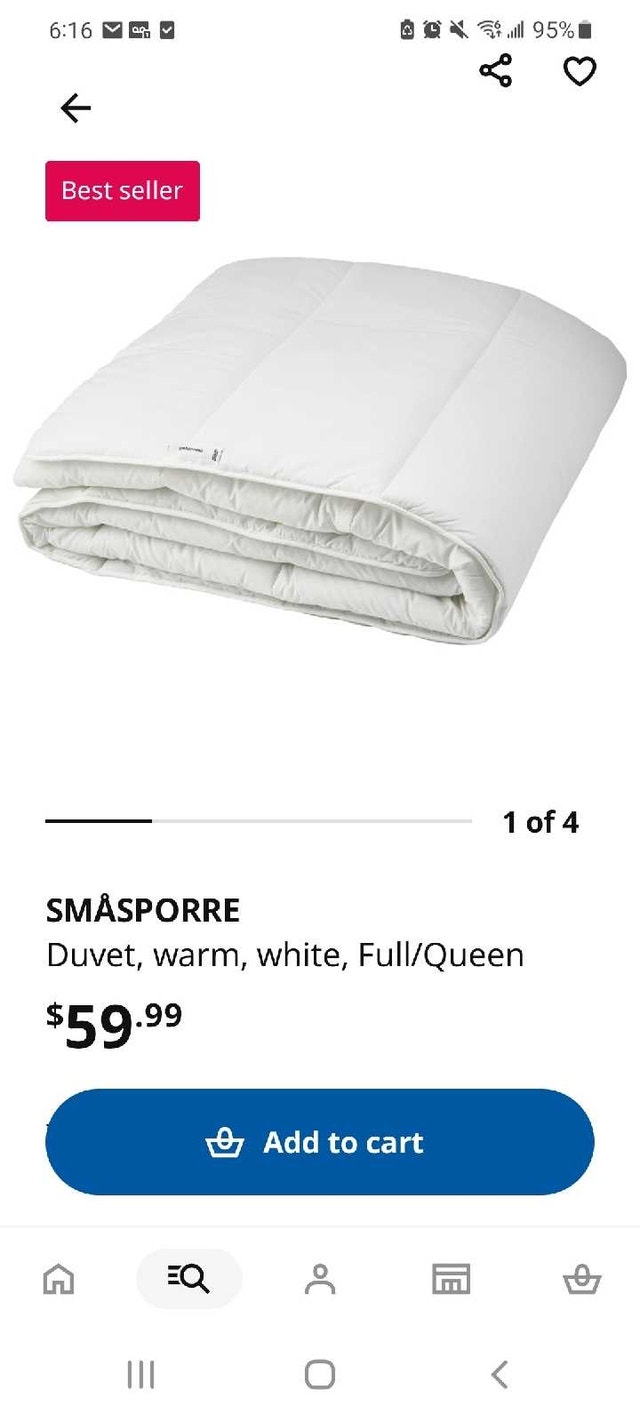 2 for $50 IKEA SMÅSPORRE Full/Queen Duvet