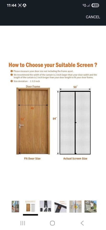 Magnetic screen door for 48" x 82" door - photo 2