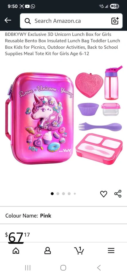 Unicorn insulated lunch bag whole set - photo 2
