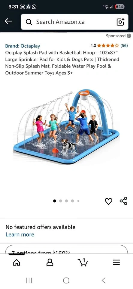 Large water Splash pads