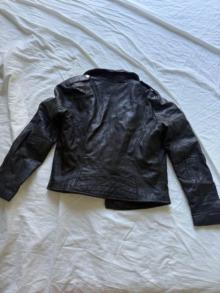 Mango Black Leather Jacket - photo 2