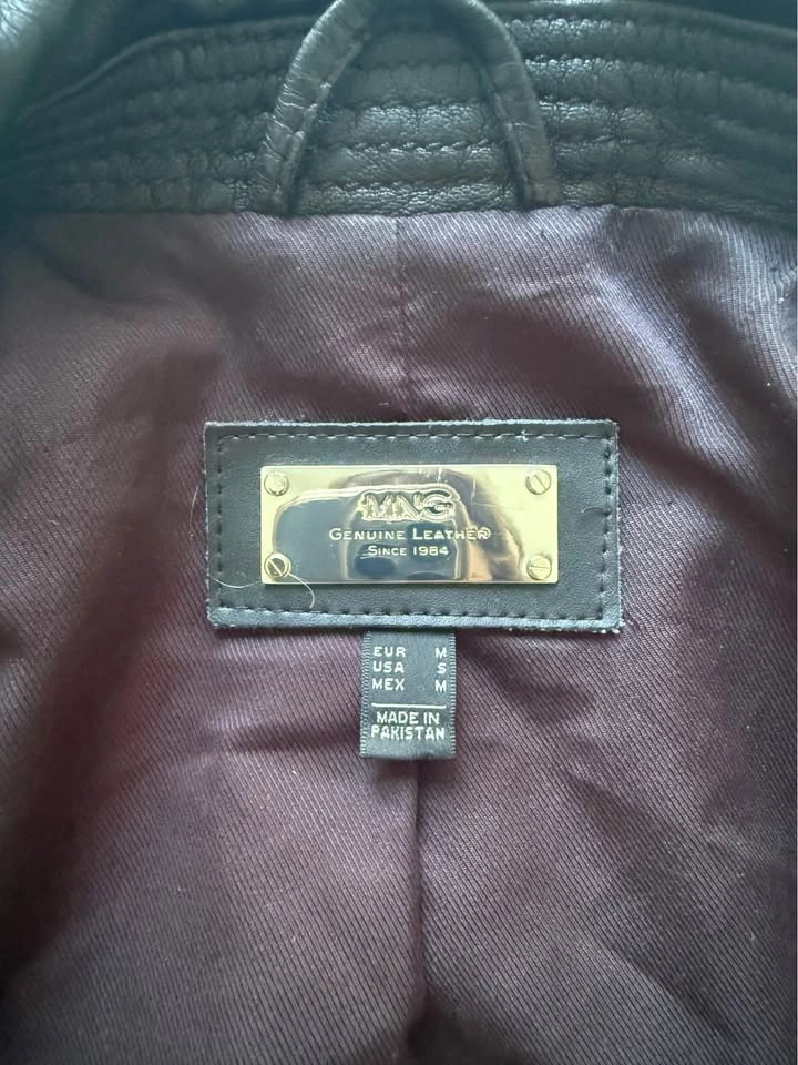 Mango Black Leather Jacket - photo 3