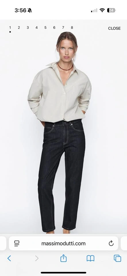 MID-RISE SLIM FIT JEANS (massimo dutti)
