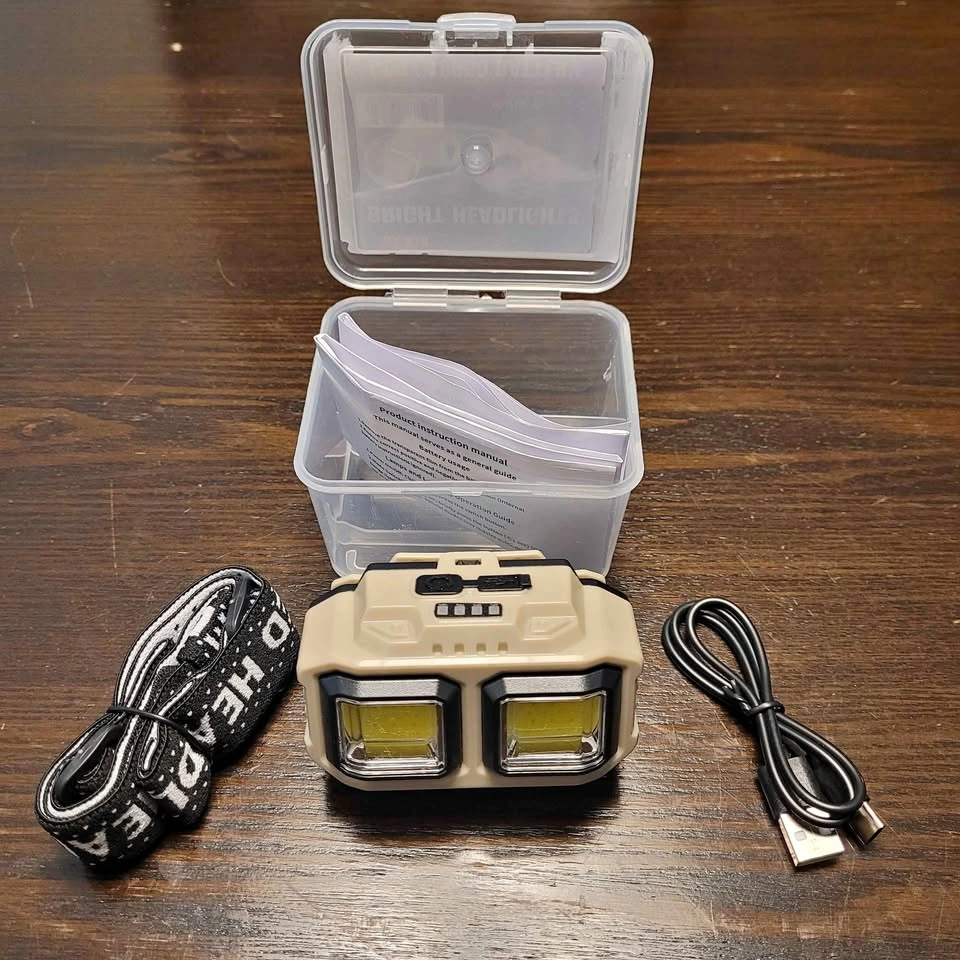 Rechargeable LED Headlamp – Type-C USB, 4 Modes, Adjustable Stra