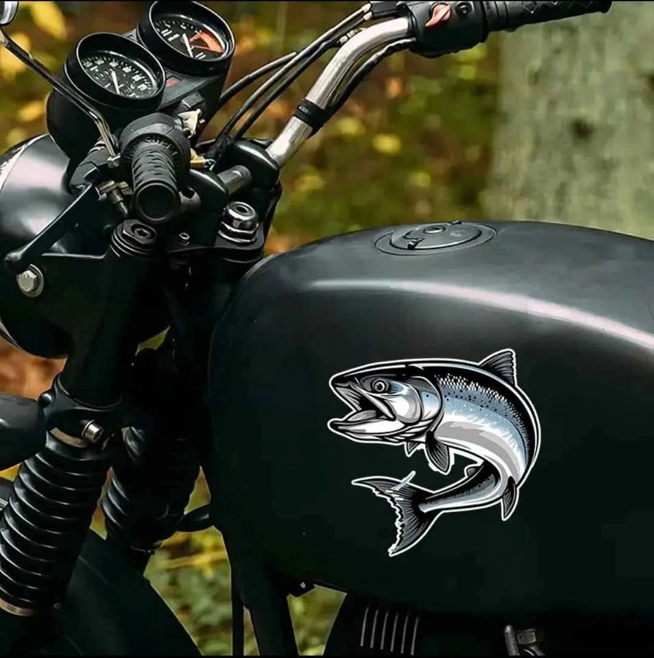 Salmon Blueback Vinyl Sticker Decal - 5.51'' x 5.35'' - photo 4