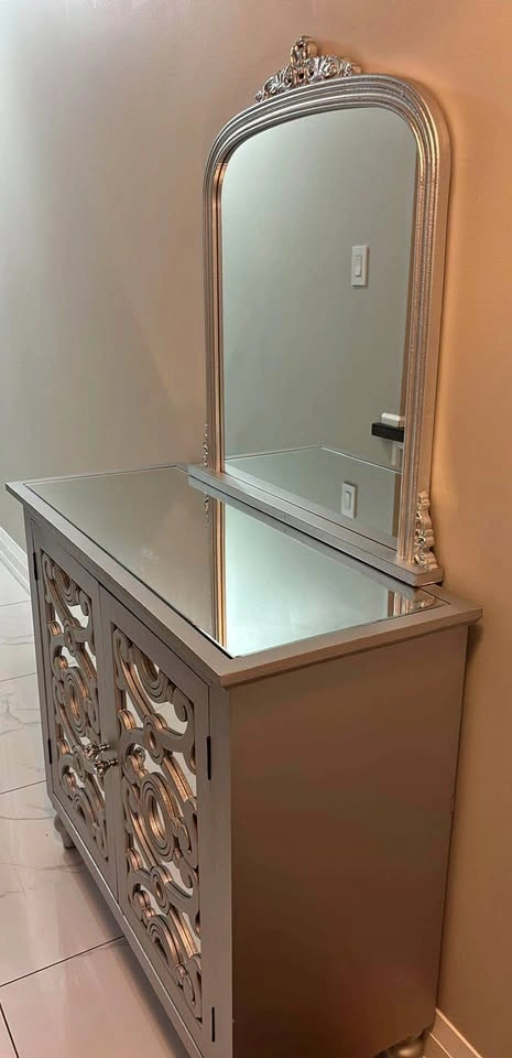 Accent Mirror and cabinet