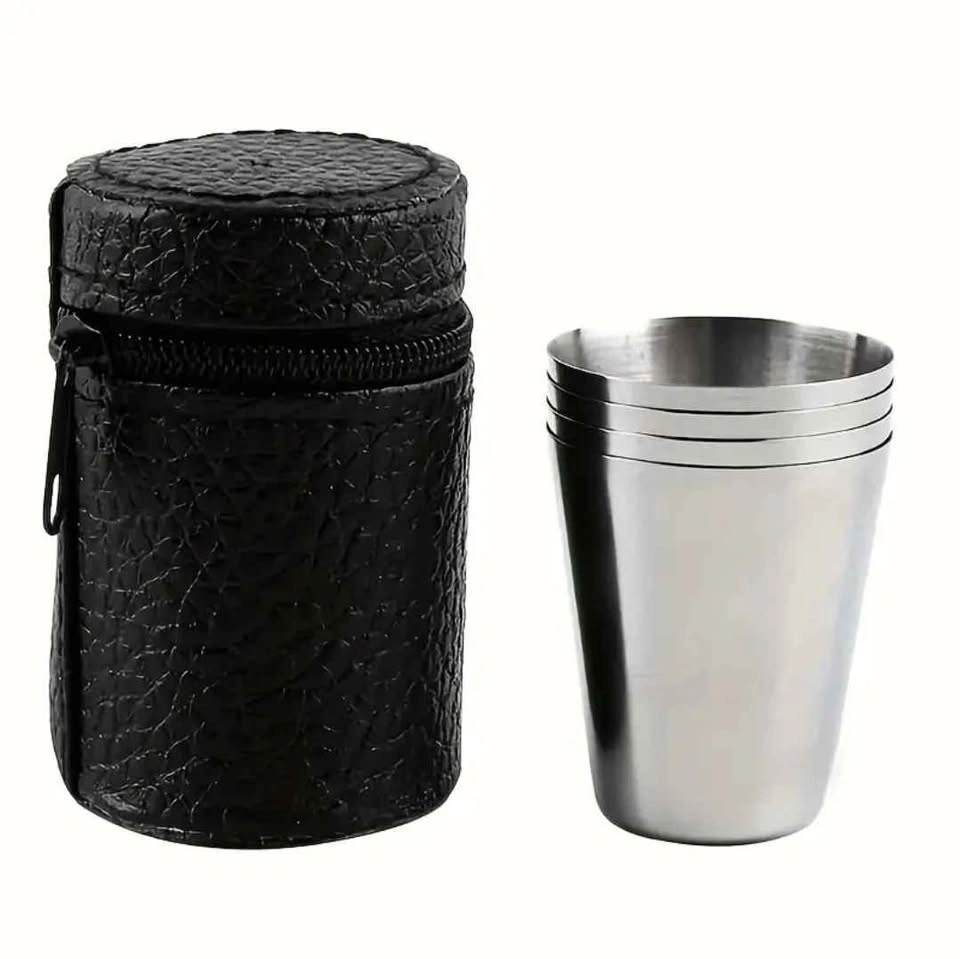 Portable Stainless Steel Shot Glass Set - photo 2