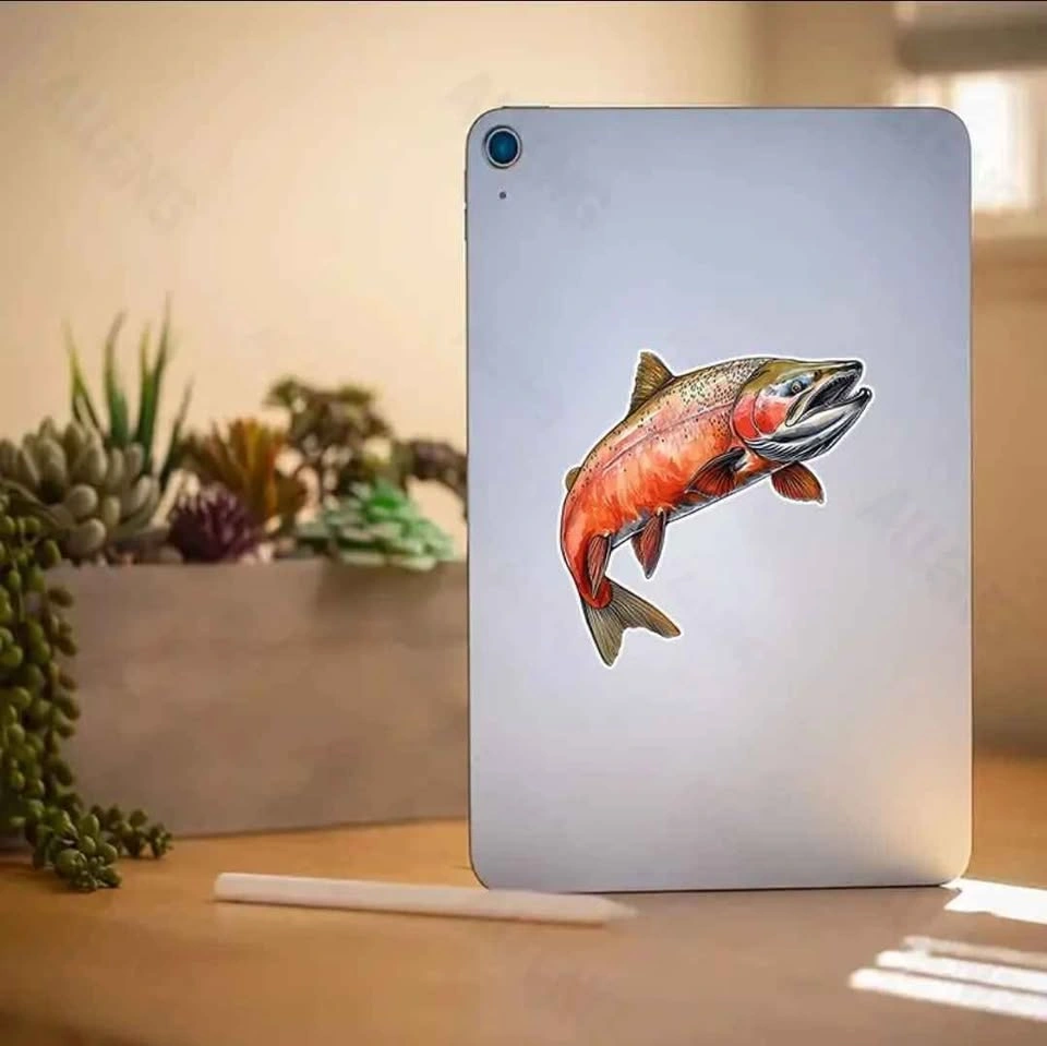 Salmon Vinyl Sticker Decal - 5.47'' x 5.51'' - photo 4