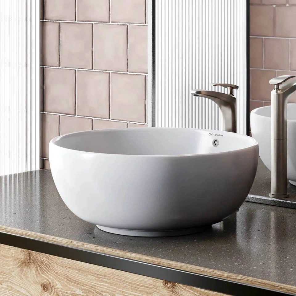 Sublime II Ceramic Circular Vessel Bathroom Sink SM-VS212