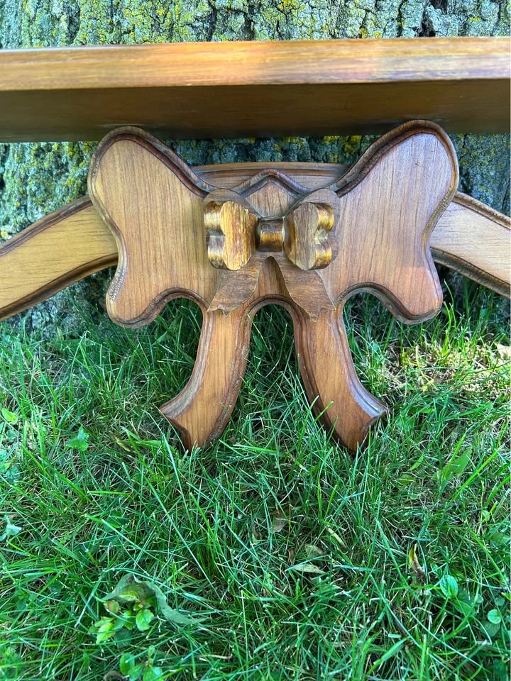 Vintage Wooden Bow and Ribbon Wall Shelf- Baby Girl Nursery - photo 3
