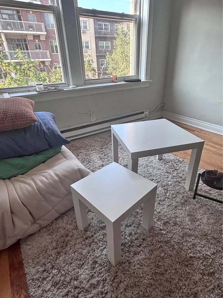 Set of two ikea white tables