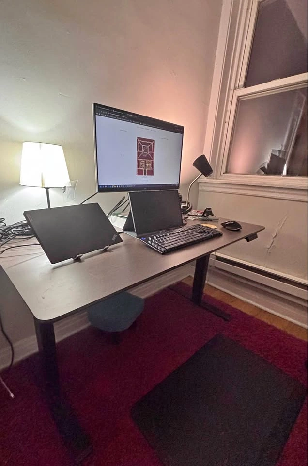 Flexispot Pro Standing Desk (E5) - Dark Bamboo frame (55x28)