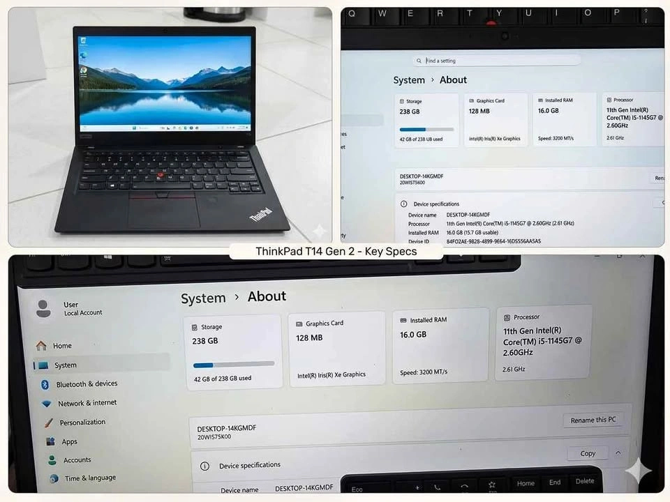 Lenovo ThinkPad T14 Gen 2 i5 11th Gen - Excellent Condition