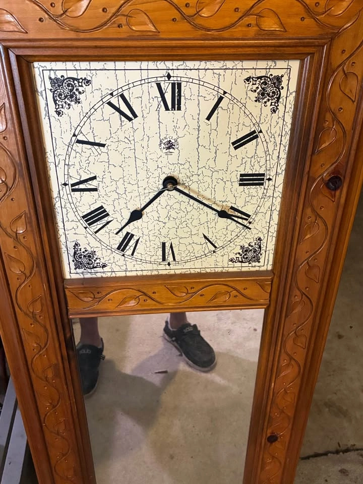 Wall hanging clock with mirror - photo 2