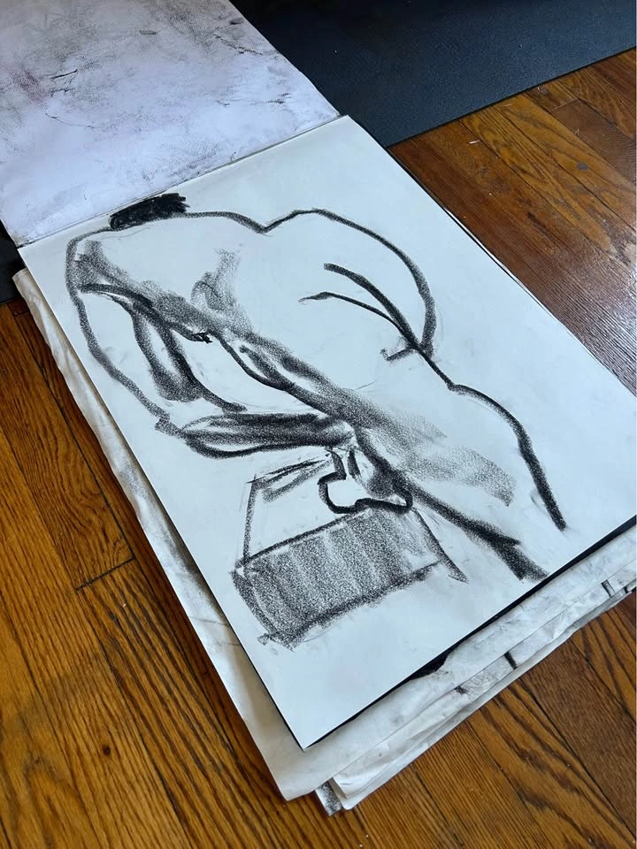 Charcoal Figure Drawing - Original - Wall Art - 18x24” - photo 3