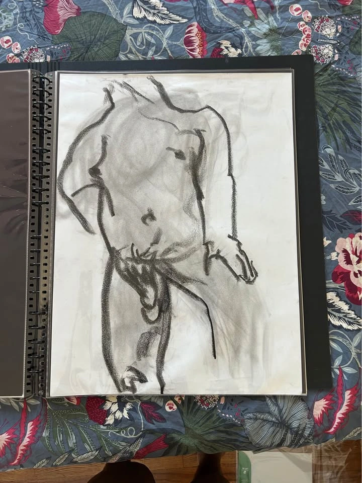 Charcoal Figure Drawing - Original - Wall Art - 18x24” - photo 5