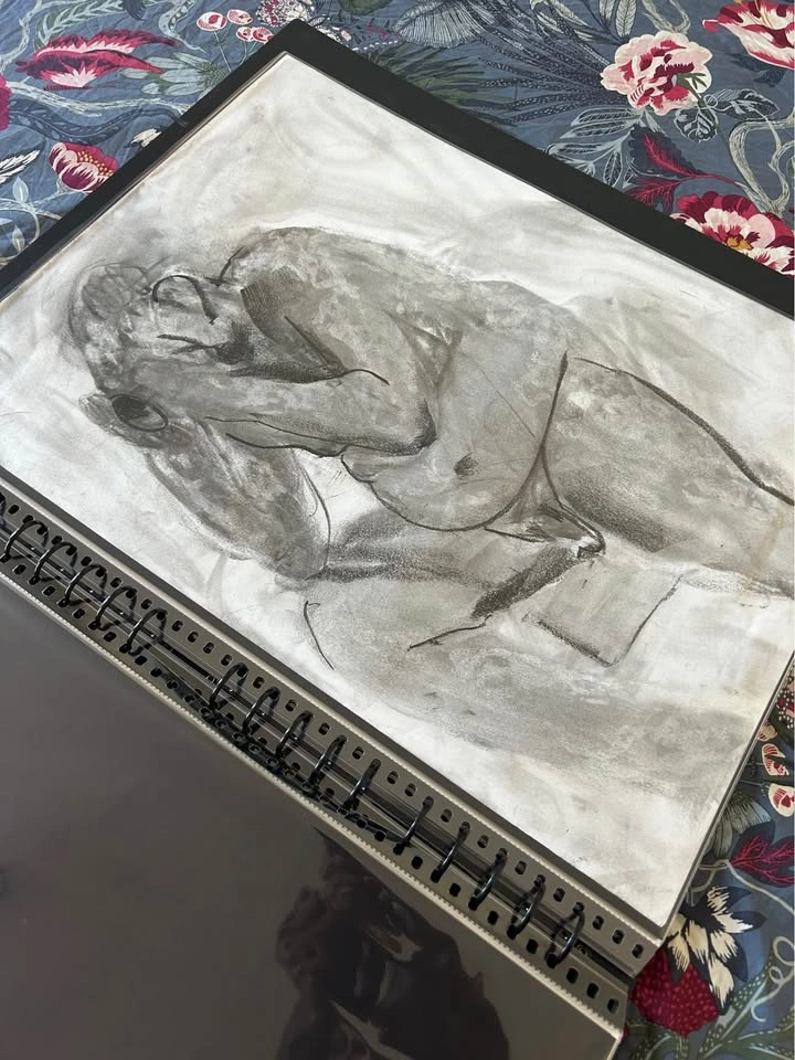 Charcoal Figure Drawing - Original - Wall Art - 18x24” - photo 4