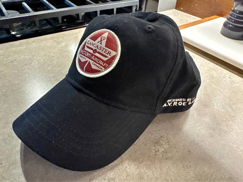 Vintage-Style Adult Red Canoe Victory Aircraft Lancaster Cap