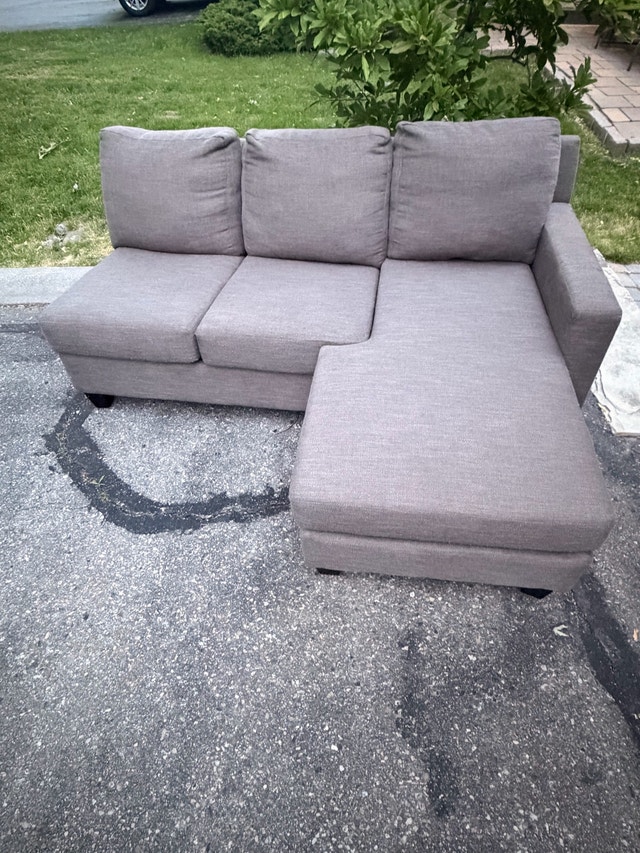 Grey Sectional Sofa couch with chaise