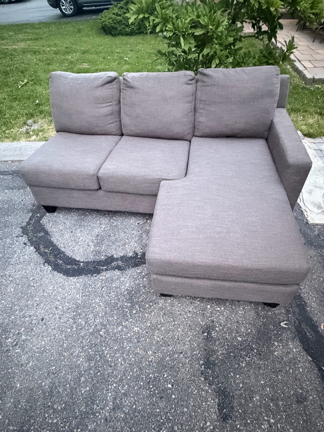 Grey Sectional Sofa couch with chaise - photo 2
