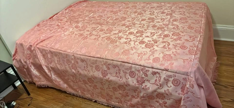 Vintage satin bed cover