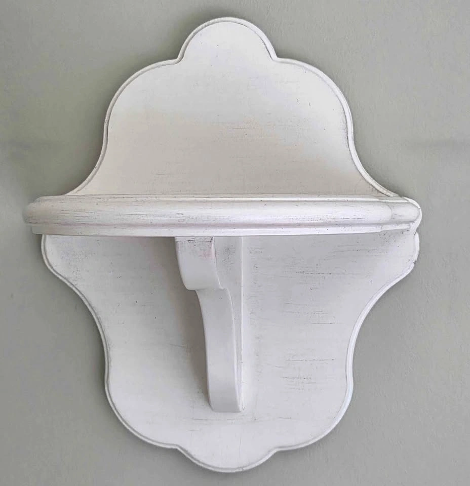 Set of 2 Pottery Barn Kids Antique White Scalloped Wall Shelves