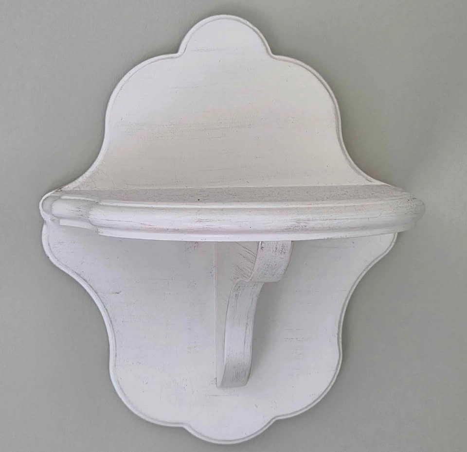 Set of 2 Pottery Barn Kids Antique White Scalloped Wall Shelves - photo 2