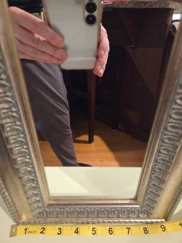 Amanti Art Sydney Silver Ornate Narrow Wall Mirror - photo 5