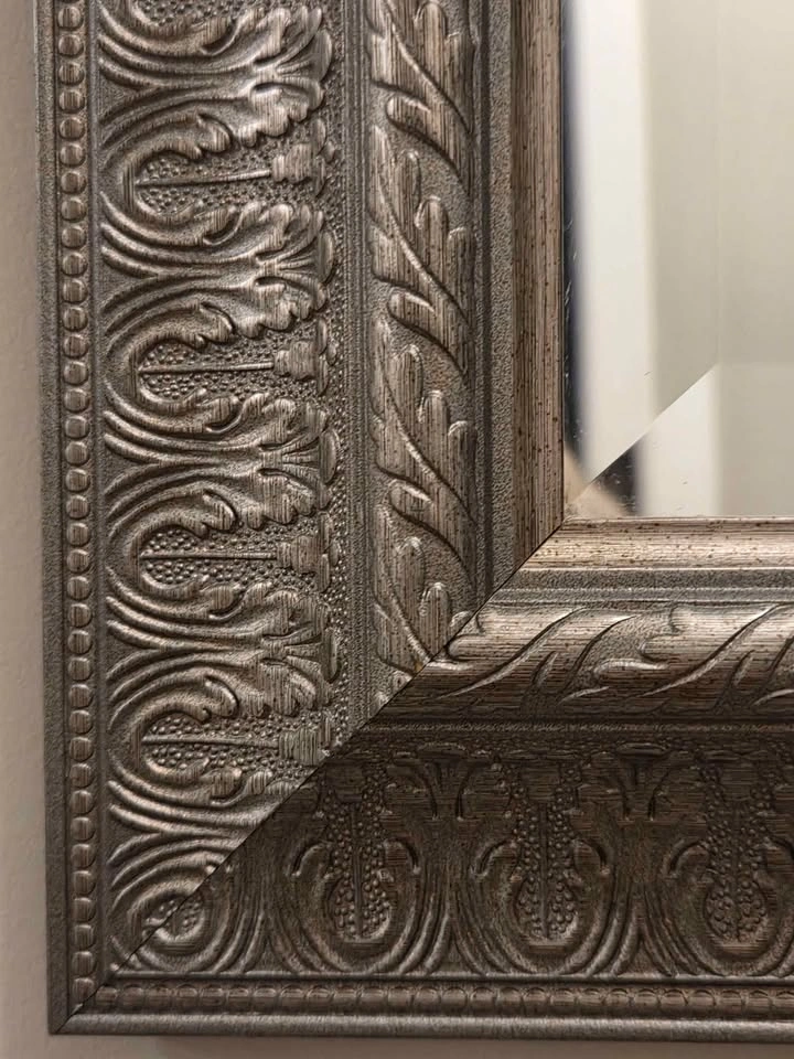 Designer Amanti Art "Sydney Silver" Ornate Wall Mirror – 29.5" x - photo 2