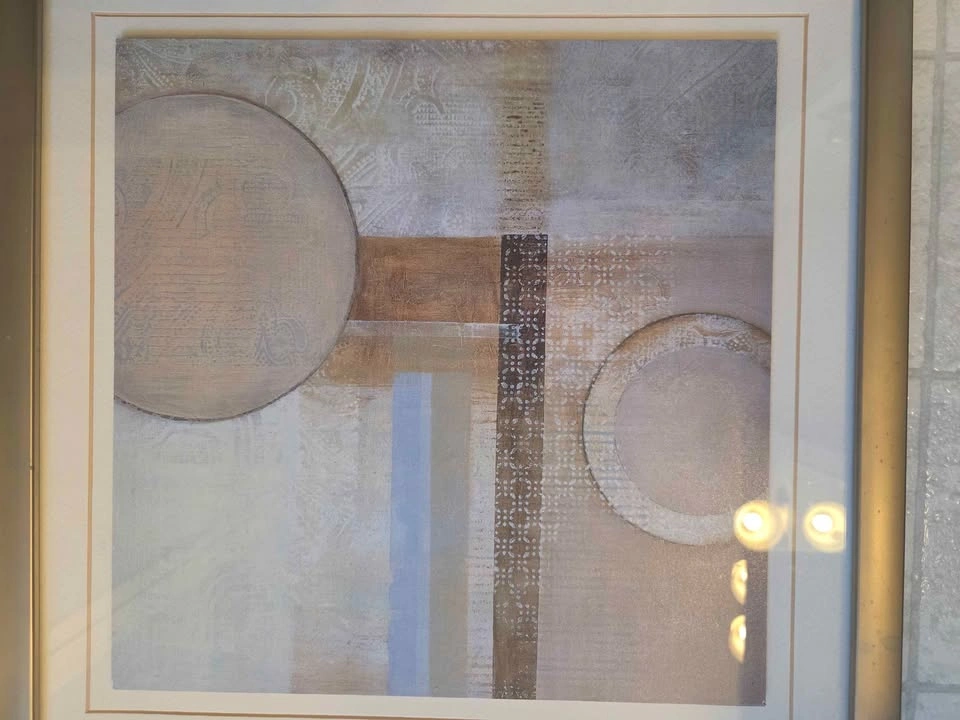 Pair of Medium Framed Abstract Prints – Danielle Nengerman - photo 4