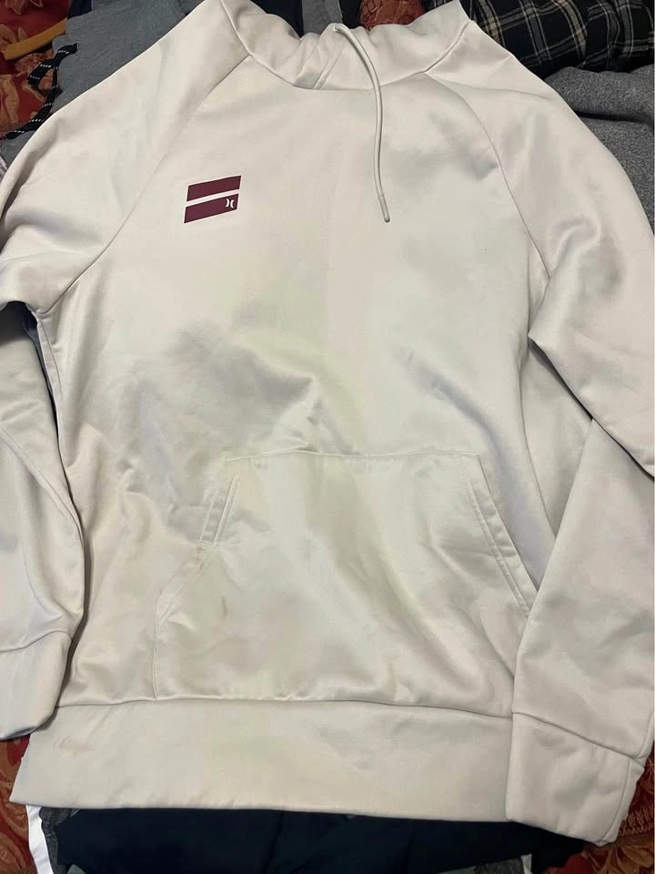 Hurley light beige hoodie Large