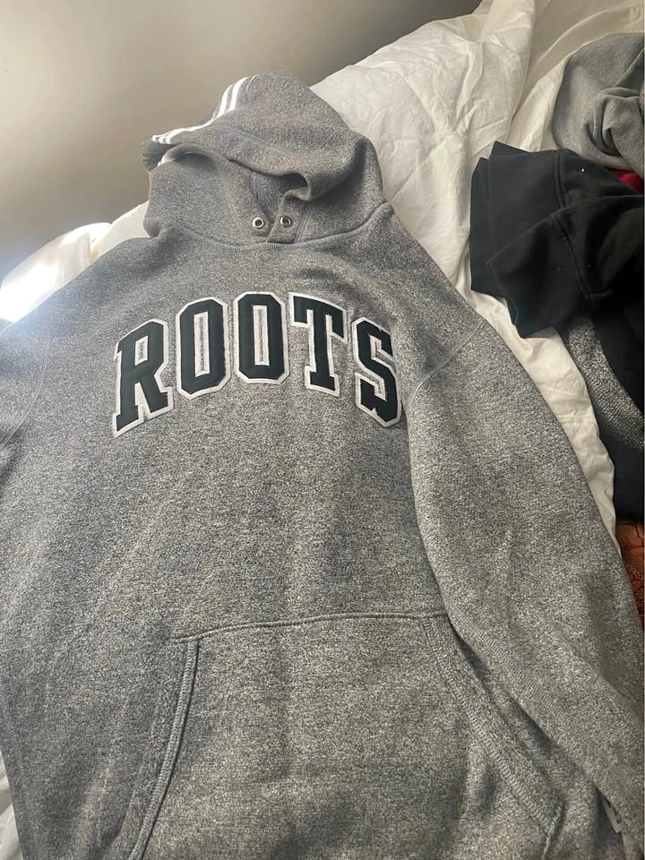 Roots Athletics grey hoodie Medium